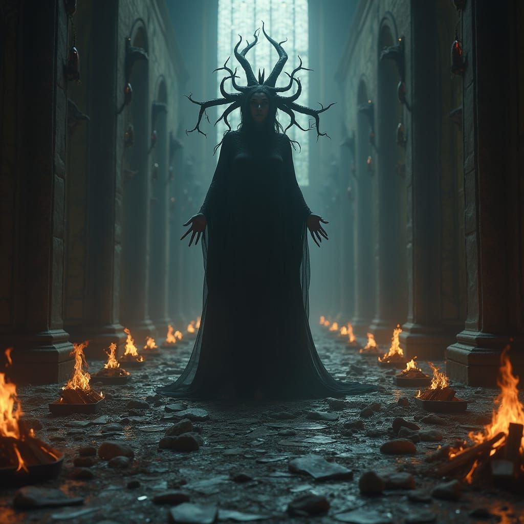 Medusa in Shattered Cathedral of Mirrors