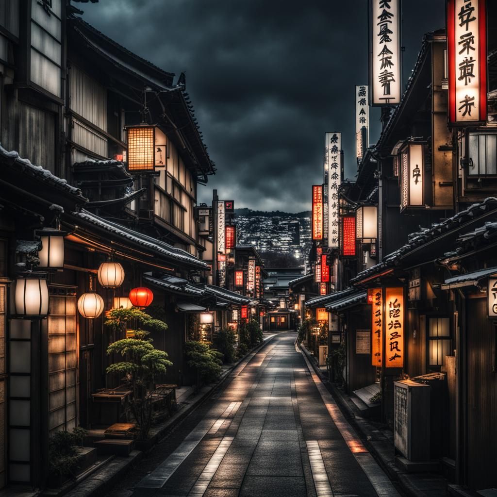 Hyperrealistic Japanese Cityscape in High Definition