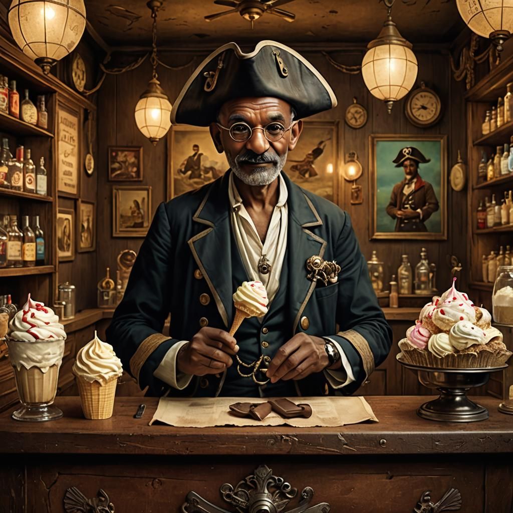 Mahatma Gandhi Was A Pirate That Specialized In Serving Ice ...