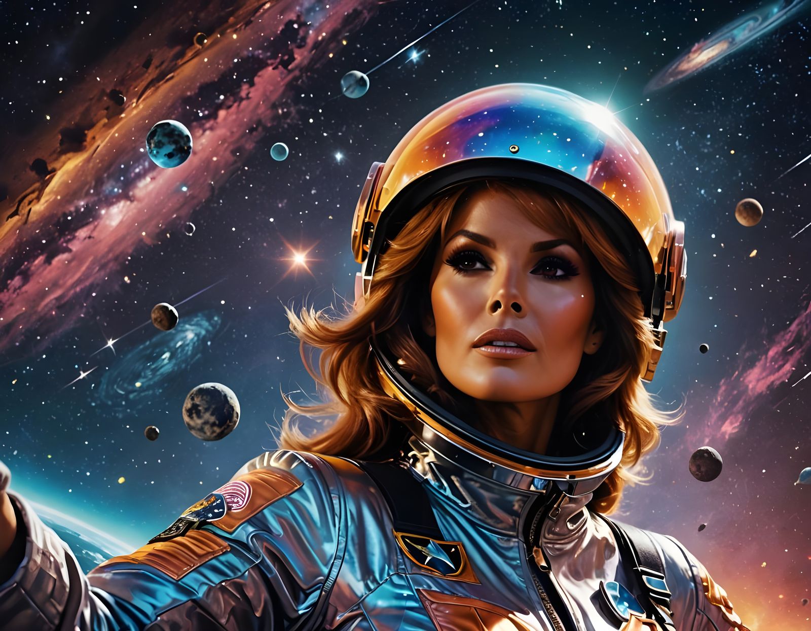 Raquel Welch in Space: A Digital Sci-Fi Portrait