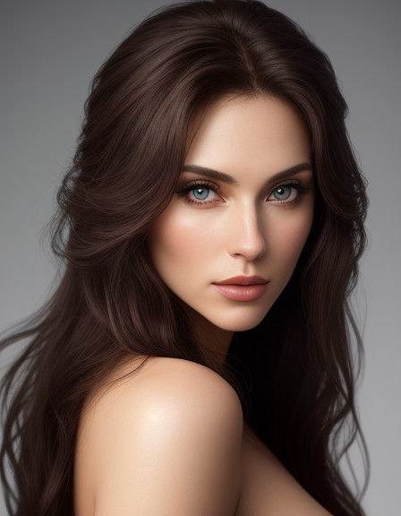 Baltic Goddess Glances Back with Enchanting Charm in Impress...