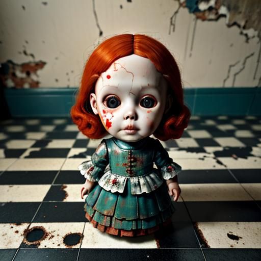 Broken Doll Head in Abandoned Hospital