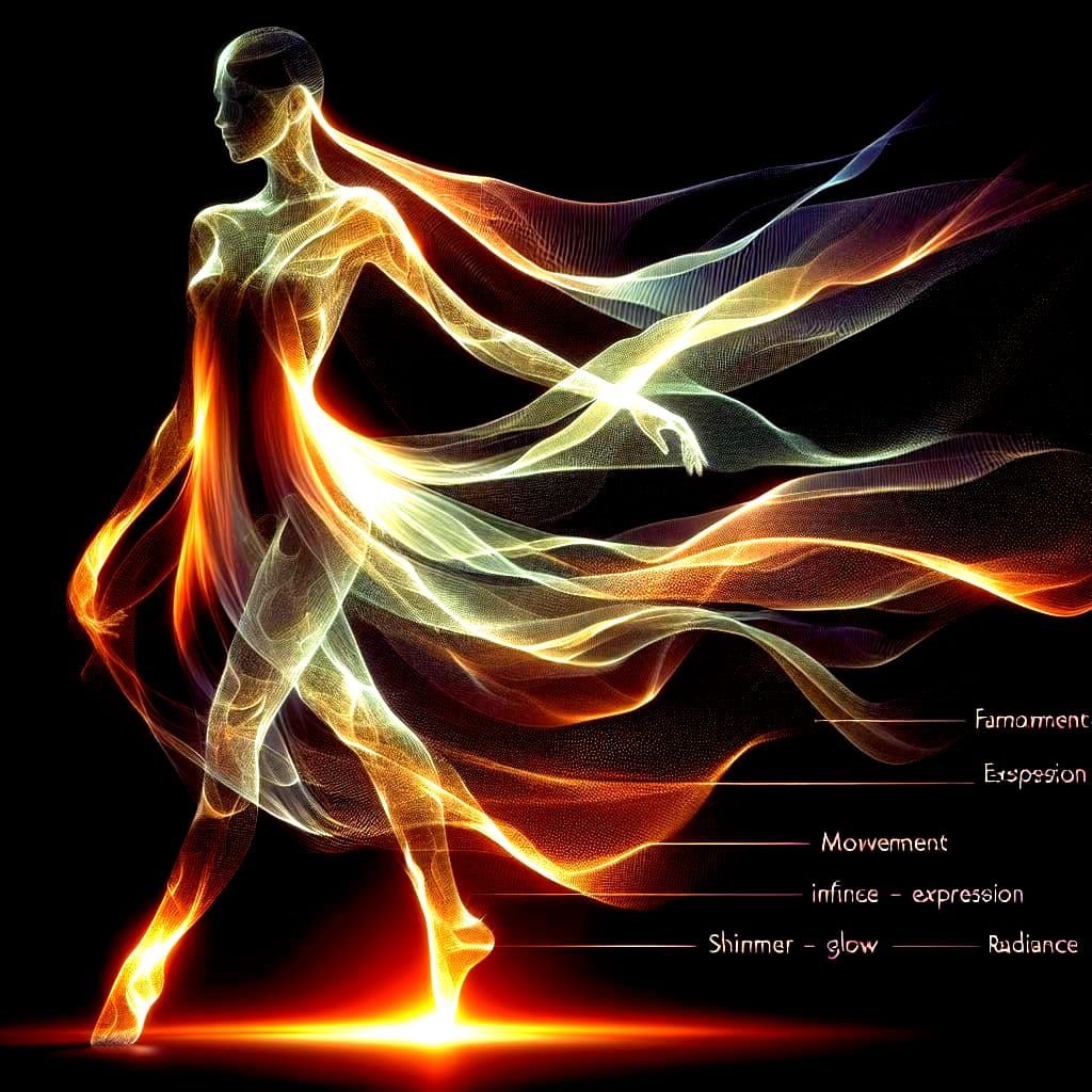 Ethereal Fabric Dancer in Flowing Motion
