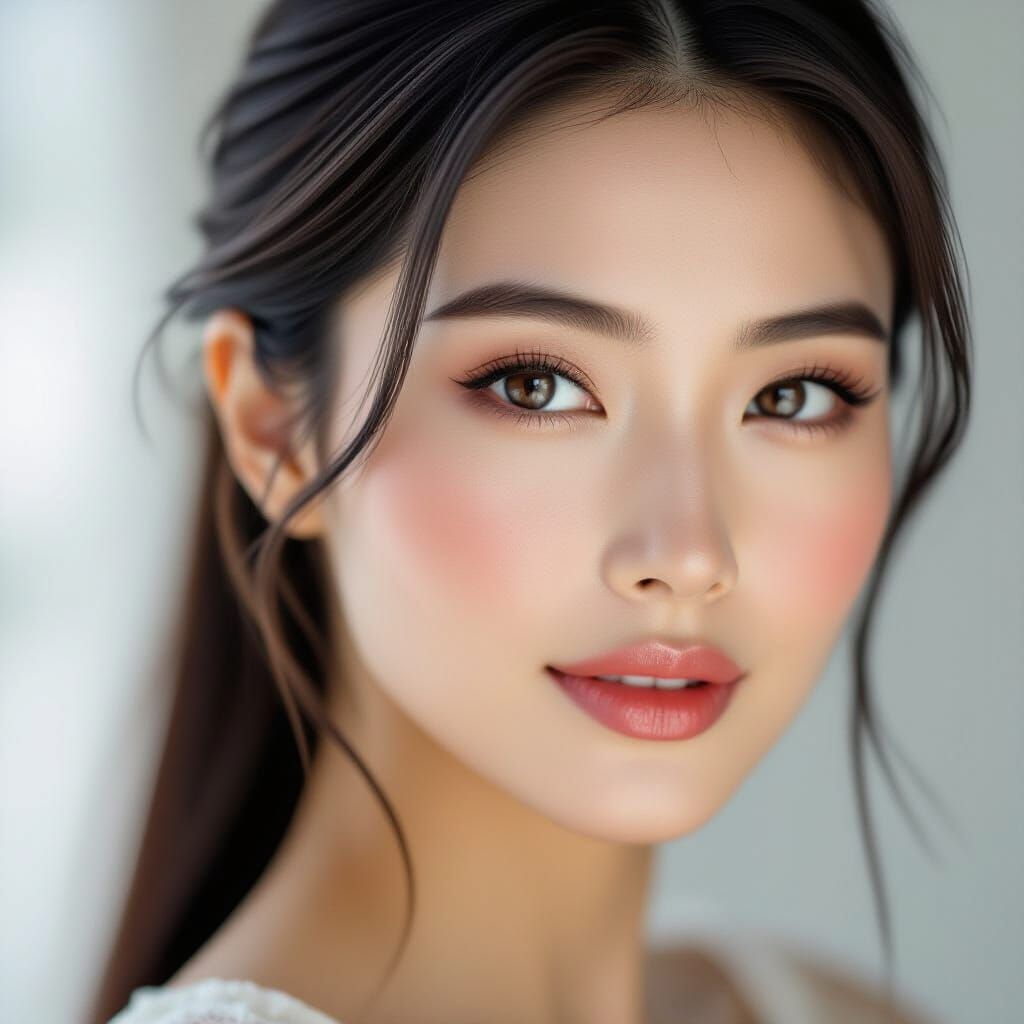 Stunning Chinese Woman Portrait with Soft Natural Lighting