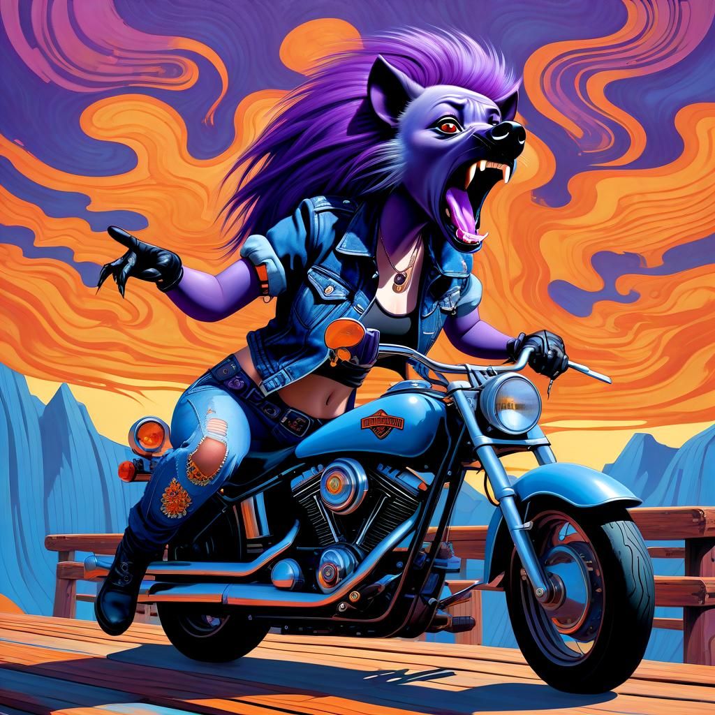 Emotive Hyena's Silent Scream: A Maximalist Vision