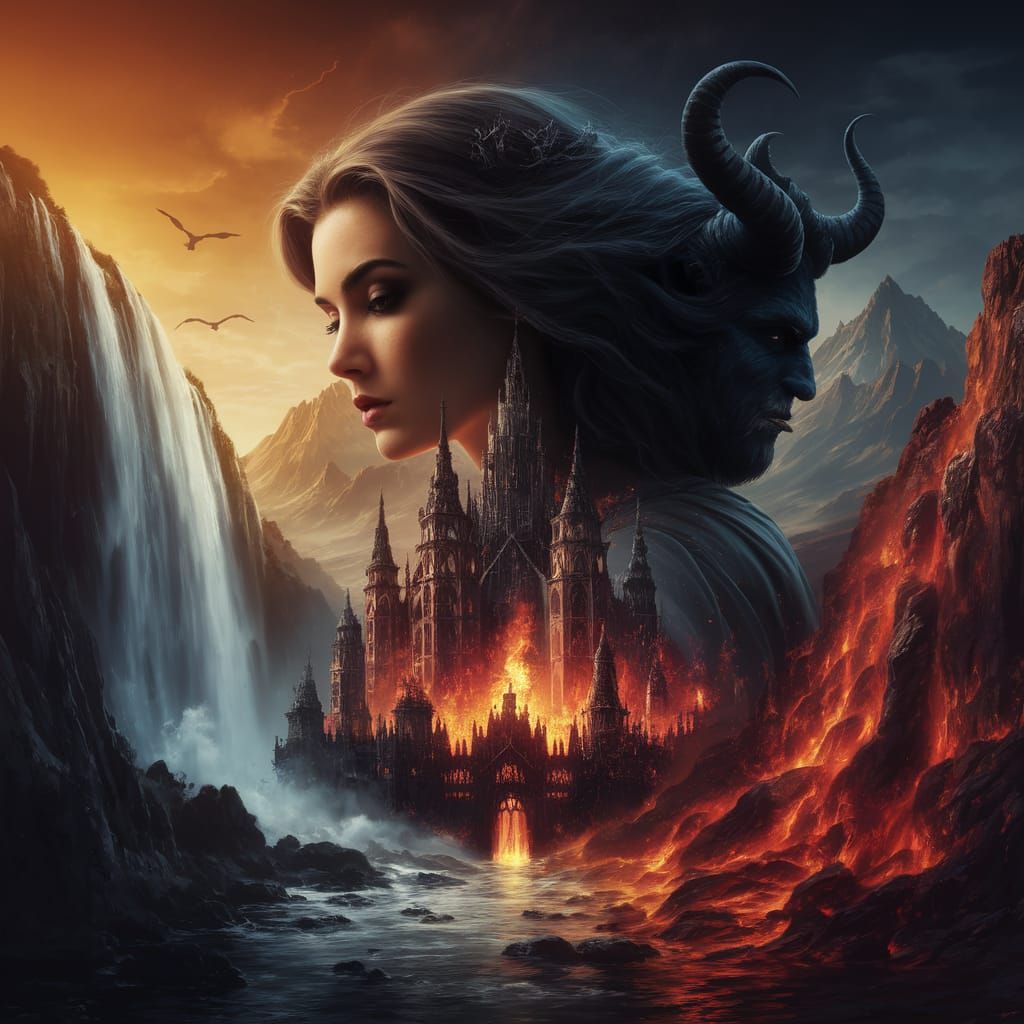 Ethereal Gothic Portrait in Dark Fantasy Style