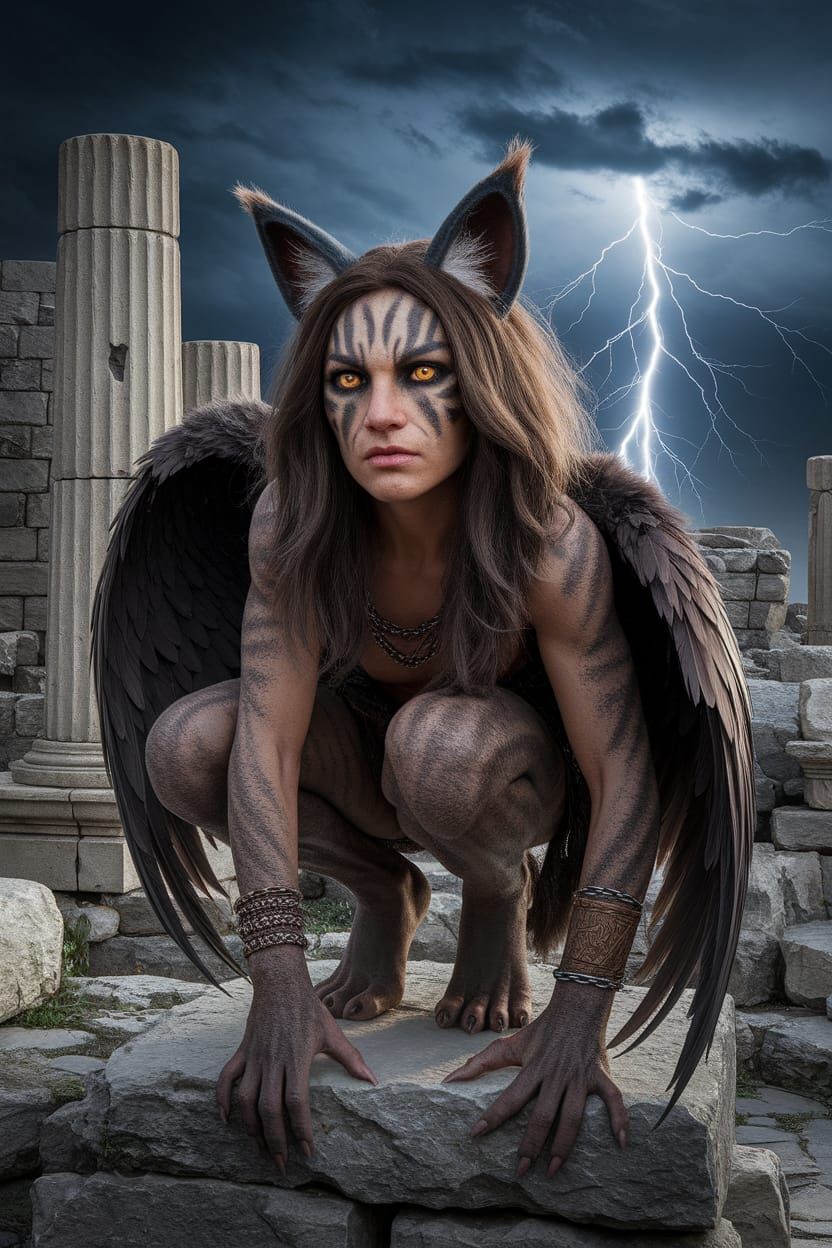 Ancient Mysterious Hybrid Goddess Reveals Stormy Ruins