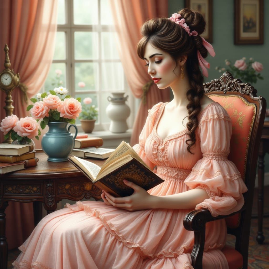 A woman who enjoys reading in the afternoon