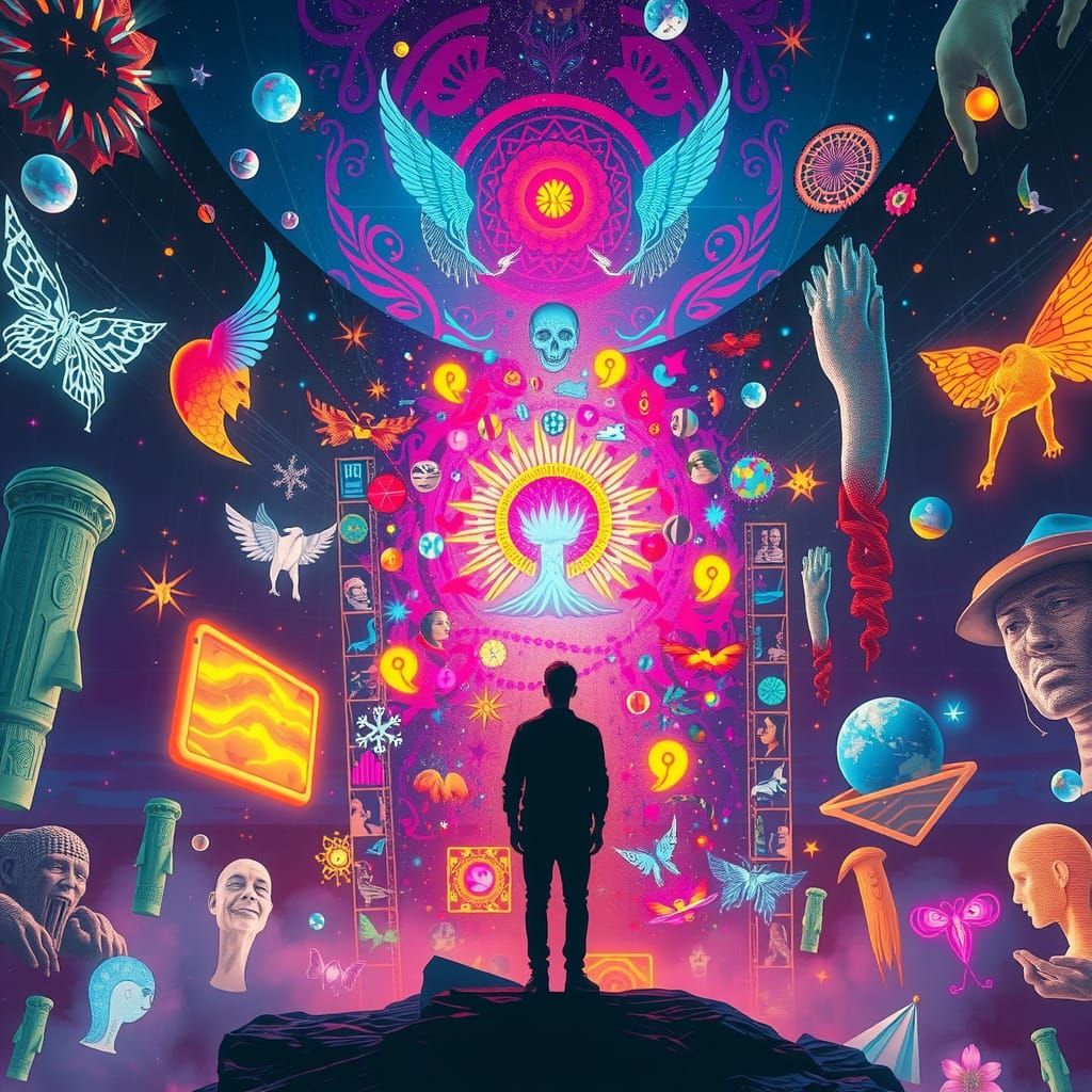 Surreal Realm of Emotions in Futuristic Style