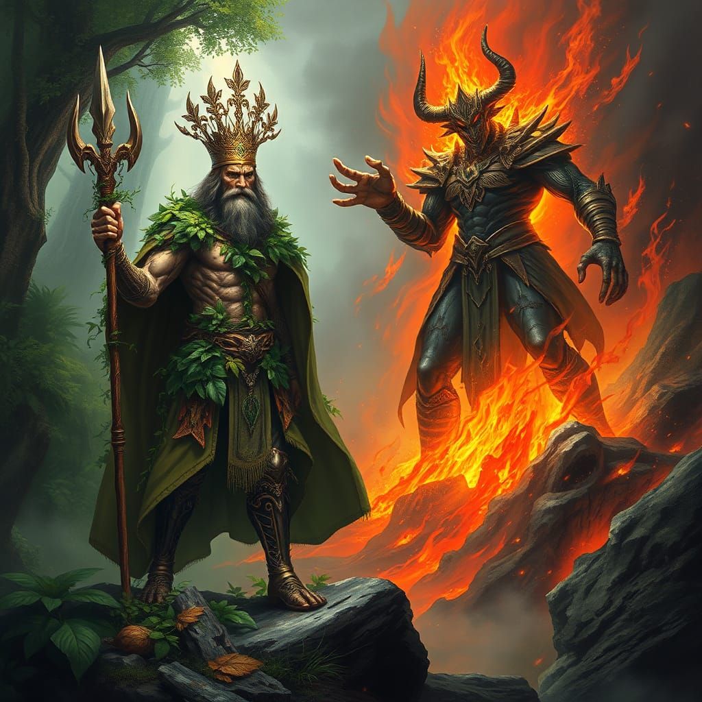 Nature King vs Hell King: Epic Battle