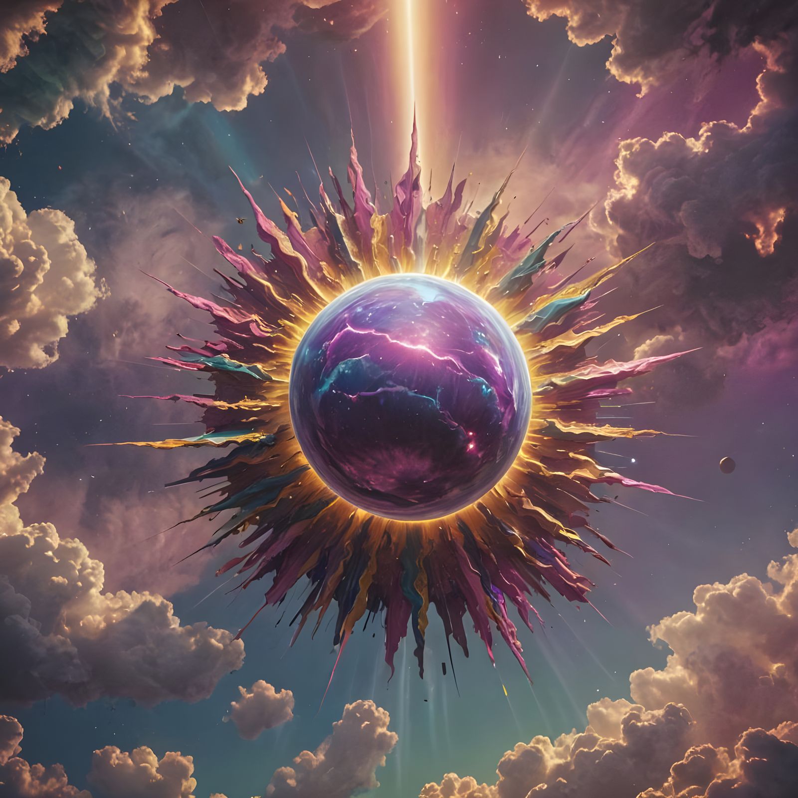 Spectacular Solar Storm on a Twin-Sun Planet