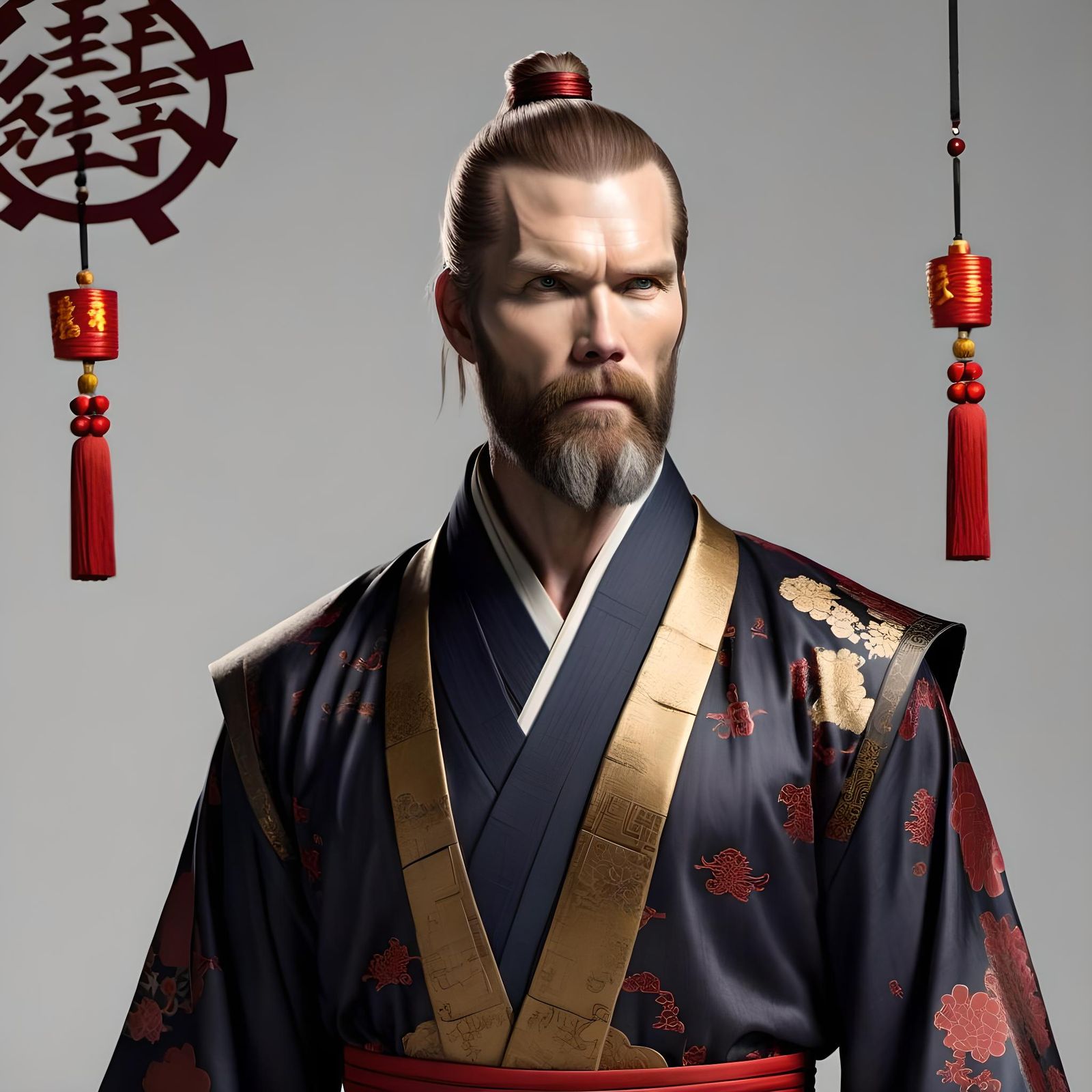 Cullen Bohannon in Traditional Chinese Clothing