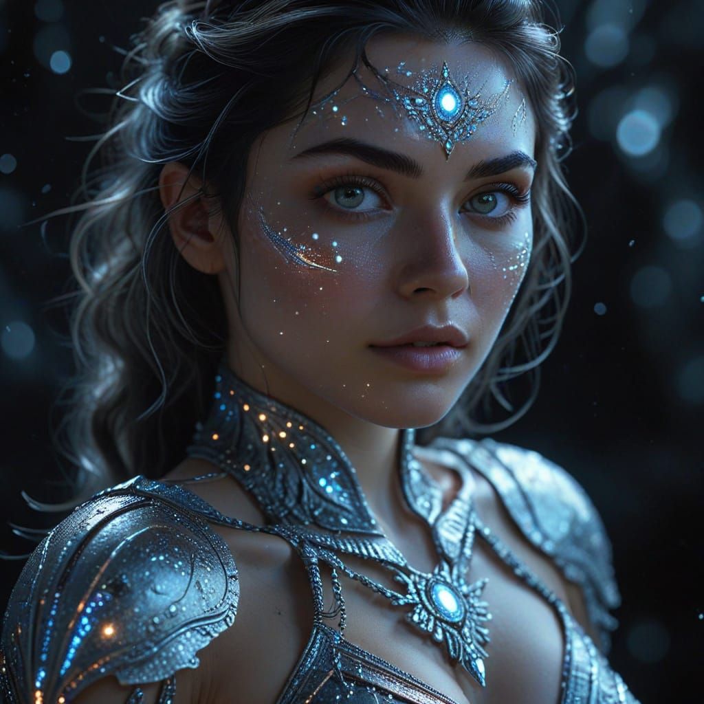 Ethereal Luna Seana in Moonlit Ice Armor