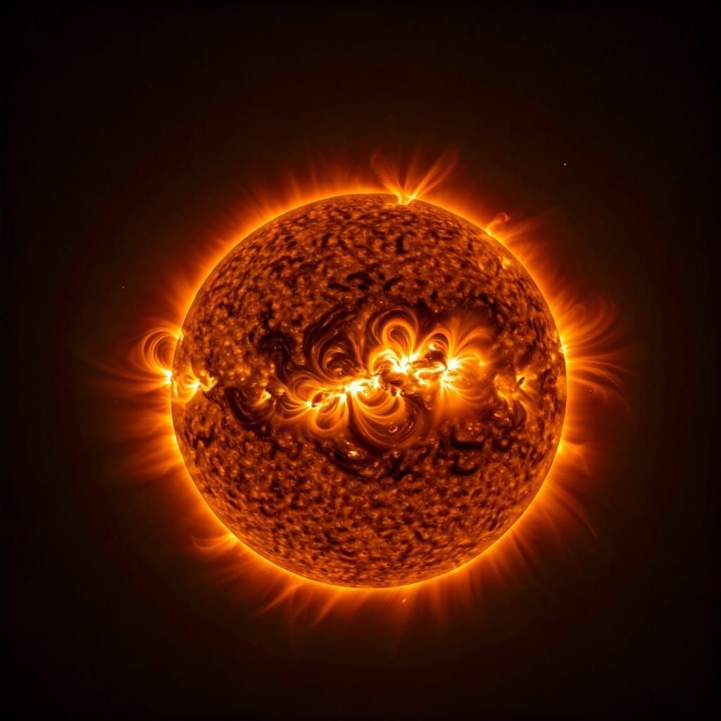 Sunflare on the Solar Surface