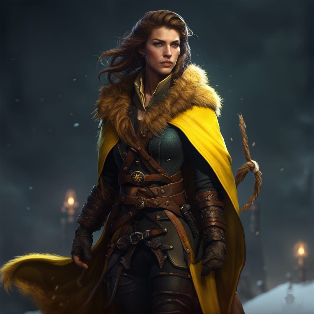 Human Ranger with Braid, Fantasy Concept Art