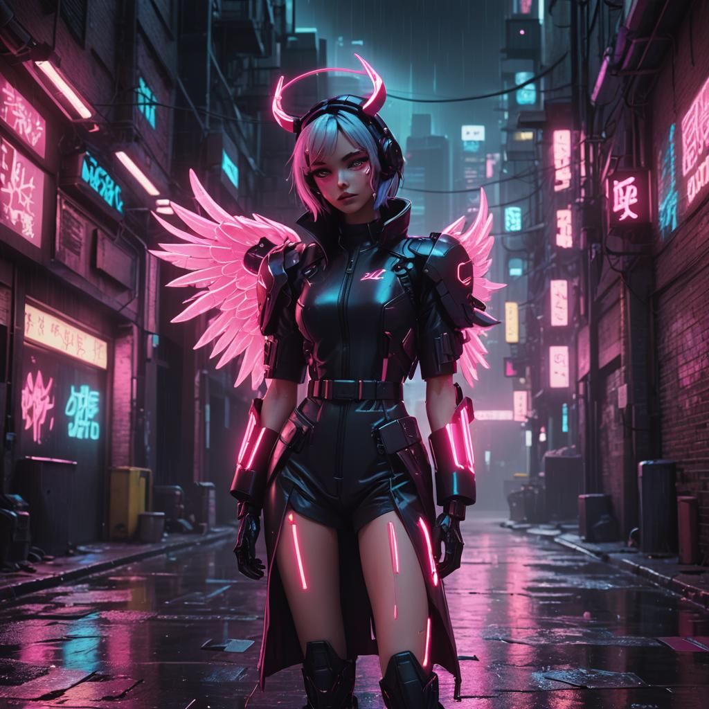 Angel Dust in Cyberpunk Alleyway, 3D Animation