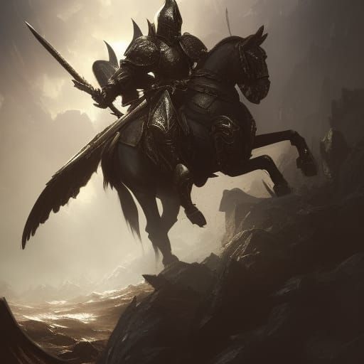 Angel of Wrath in Black Knight Armor