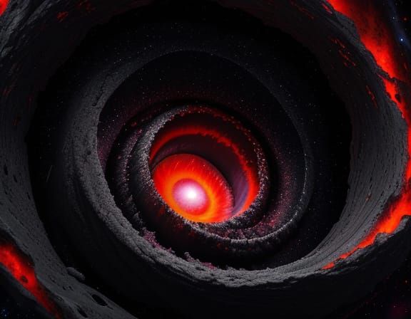 Cosmic Demon Emerges from Vortex Over Alien Planet