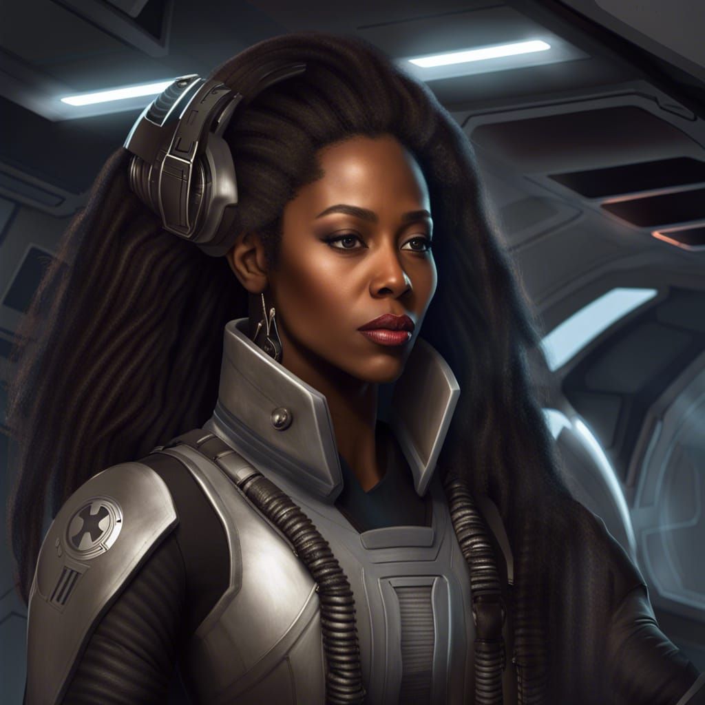 Star Wars Rogue: Realistic Portrait of a Black Woman