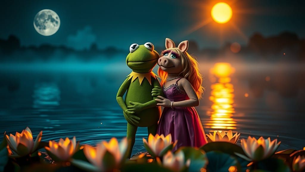 Kermit the Frog and Miss Piggy