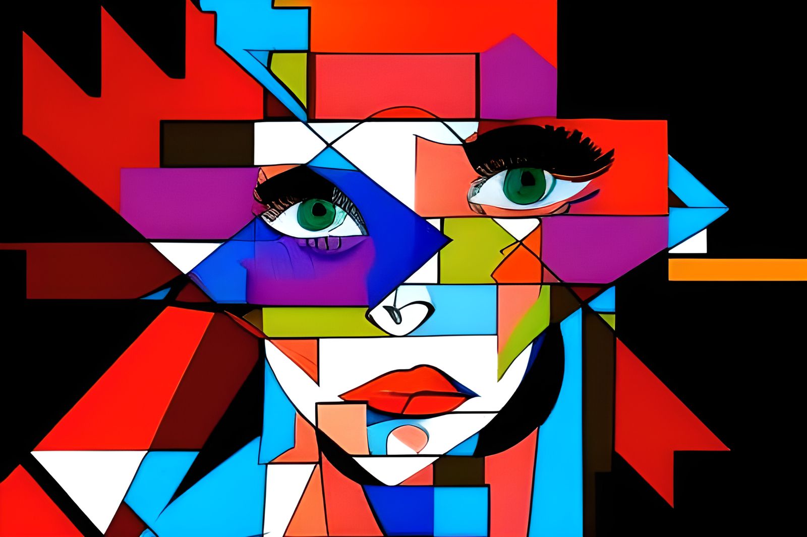 Cubist Sofia Pop Art in Geometric Bauhaus Style