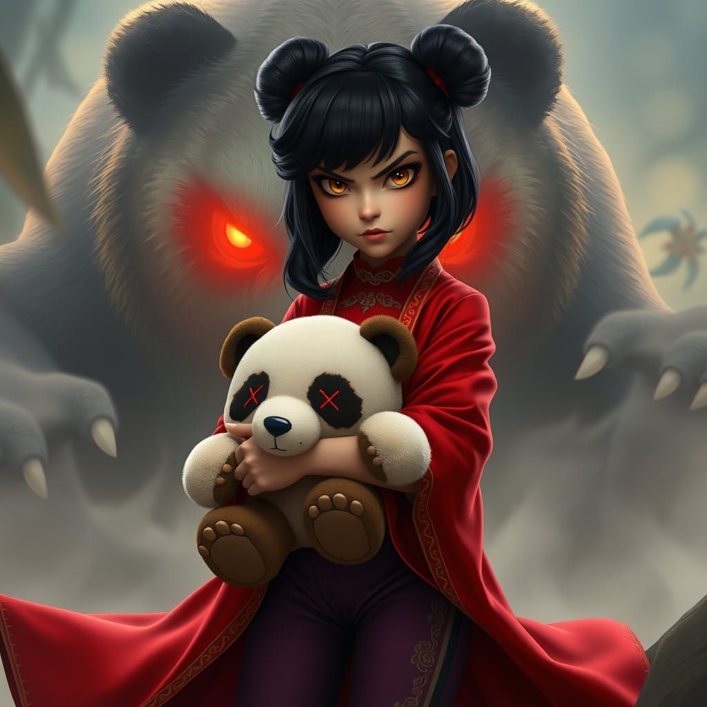 Angry Warrior Annie in Whimsical Fantasy