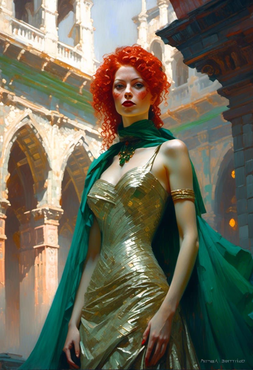 Cyberpunk Vampiress Portrait in Dramatic Lighting