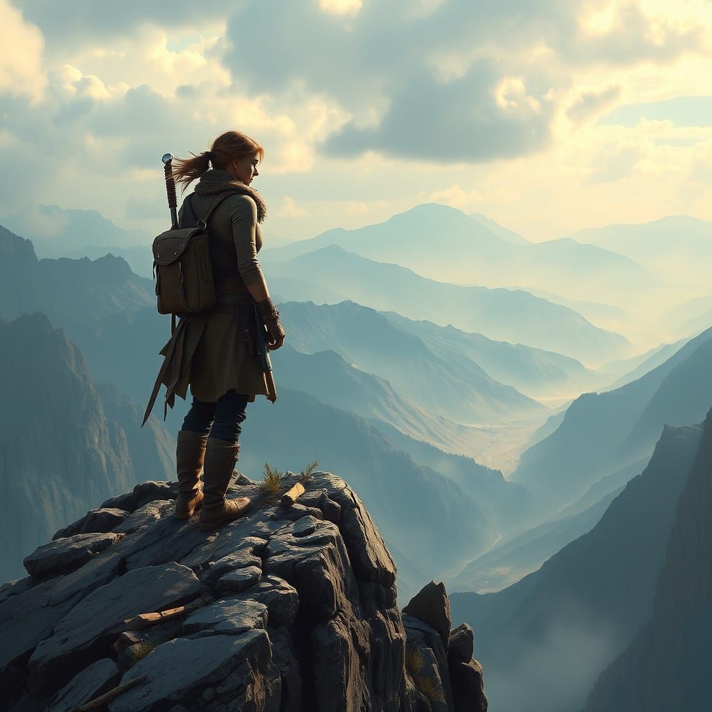 Fearless Explorer on Windswept Crag