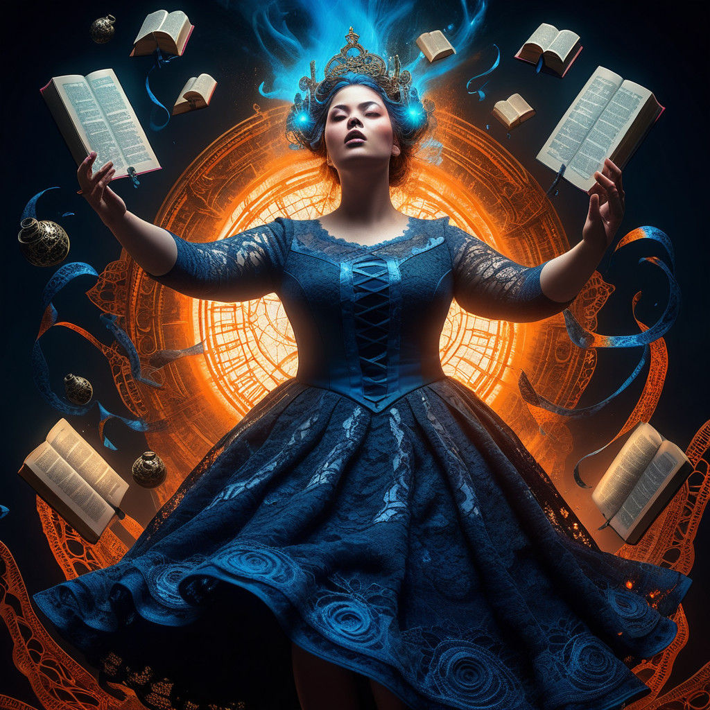 Surreal Goddess Embodied Chaos in Ethereal Lace