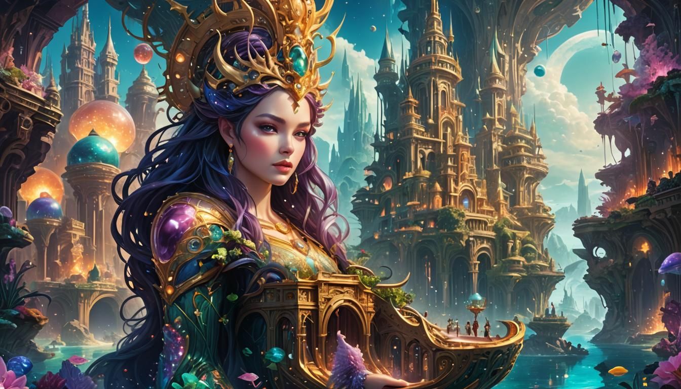 Futuristic Atlantis Reborn in Sparkling Sci-Fi Art