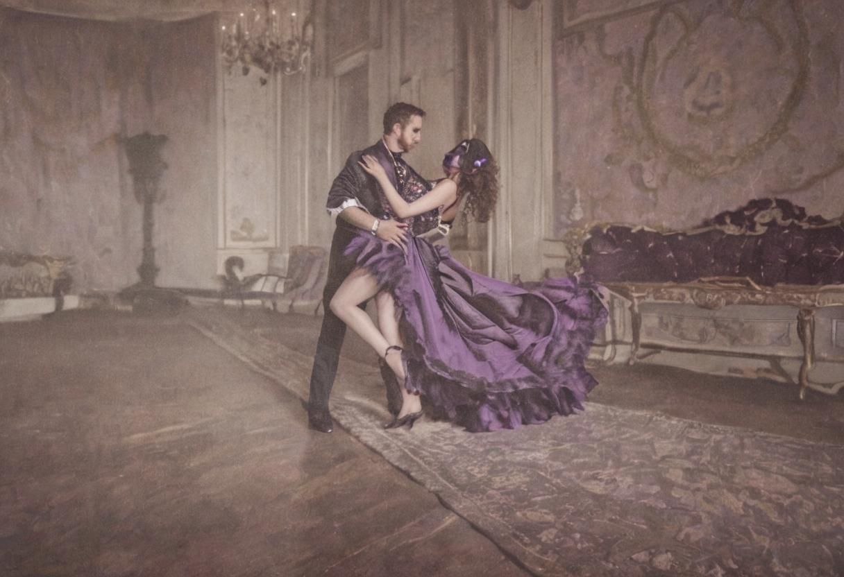 Masquerade Ball Portrait in Volumetric Lighting