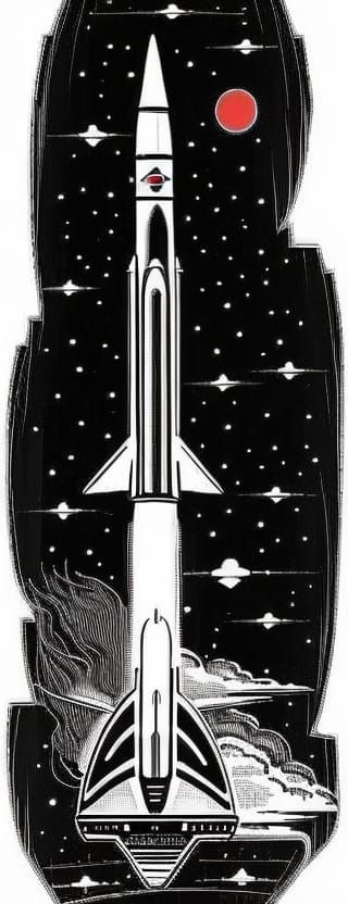 Retro Sci-Fi Spaceship from the 1950s