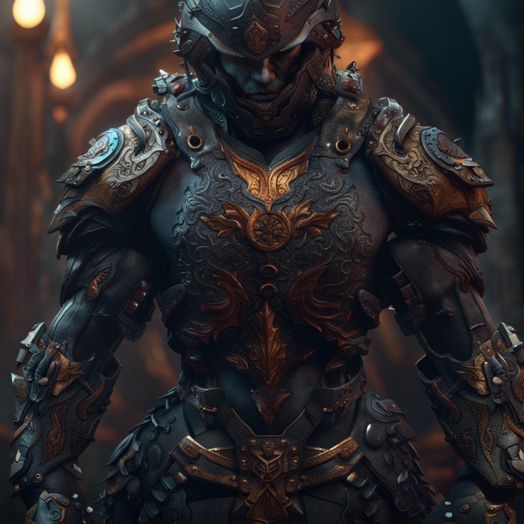 Soldier Undressing: Detailed Fantasy Art