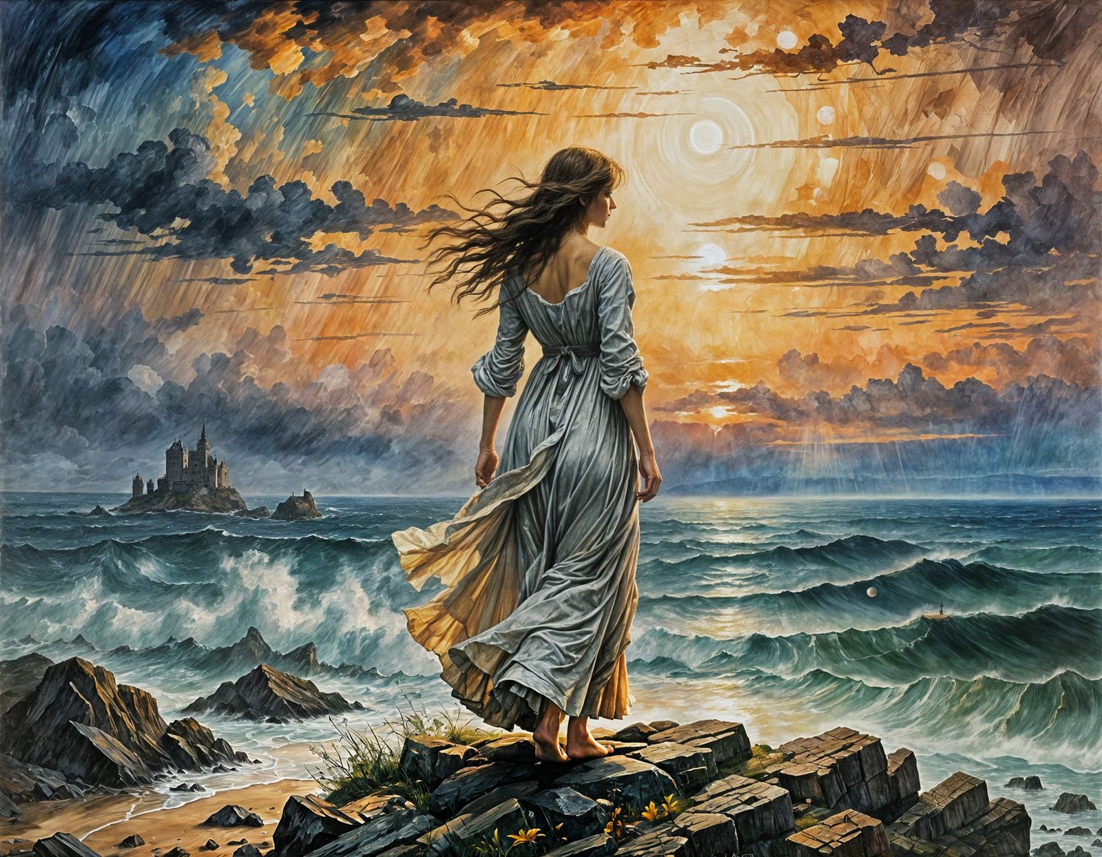 Elegant Woman in Repose