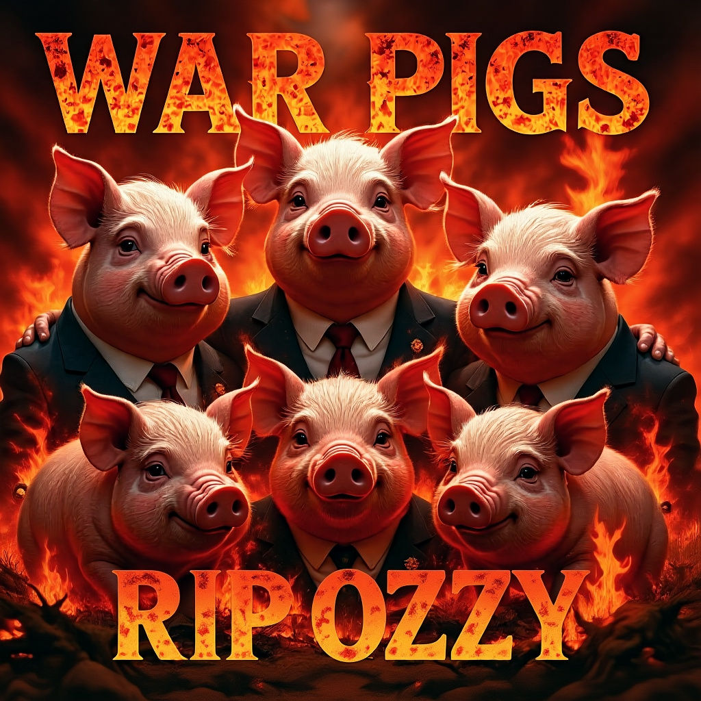 Surreal Pigs with Prime Minister Faces