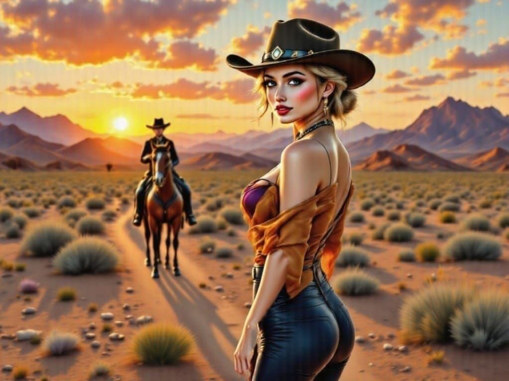 Couple in the Wild West