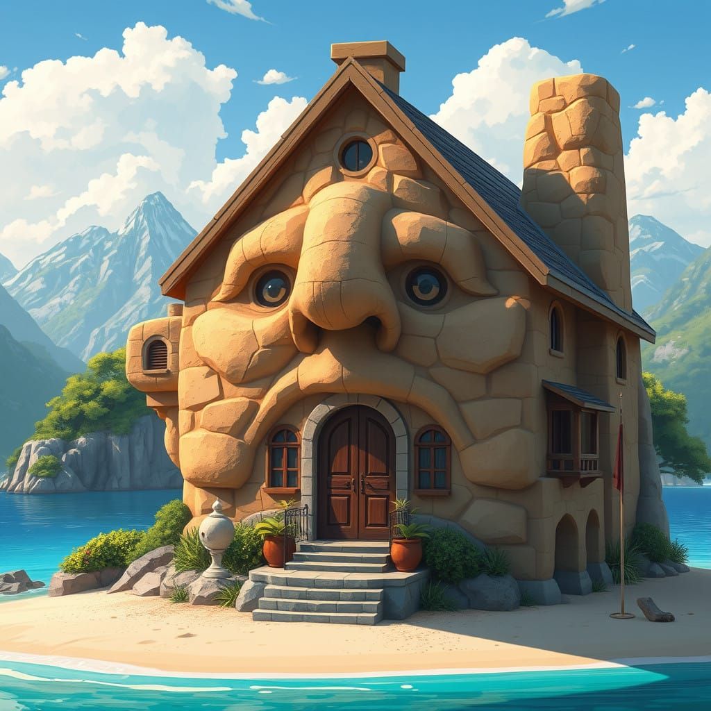 Surreal Folk-Art House Blends Whimsy and Dreamlike Qualities