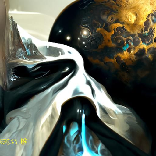 Surreal Dark Outer Space in 3D Shading