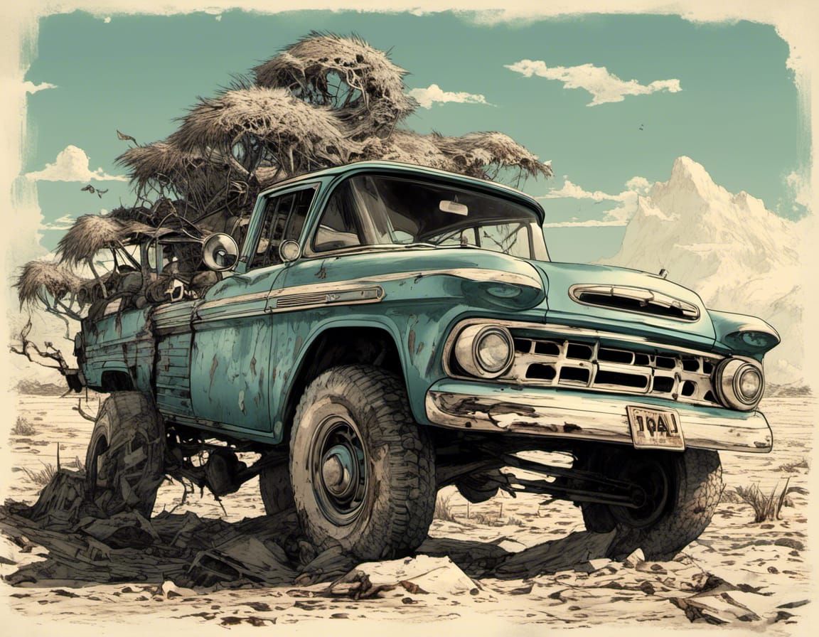 1959 Chevrolet Impala in Maximalist Comic Book Art