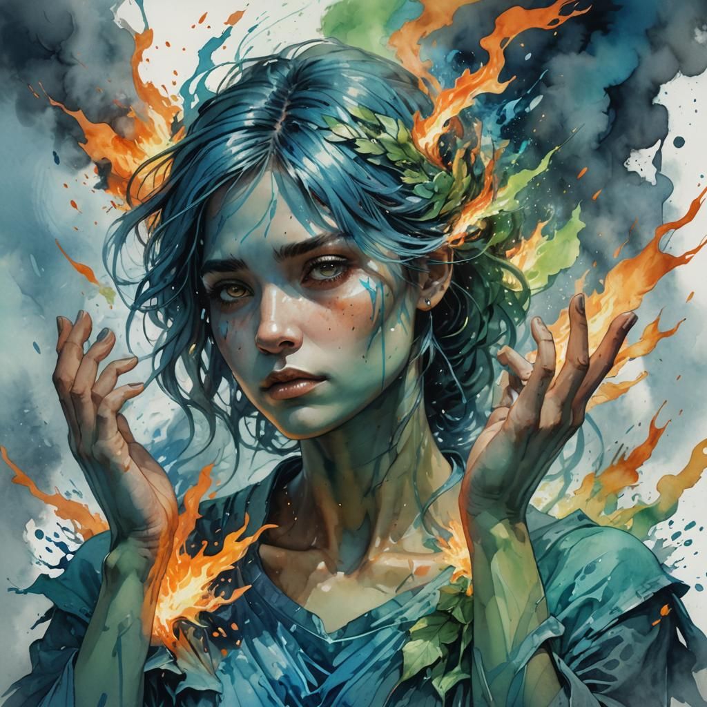 Rising from Ashes: Watercolor Art with Helping Hands