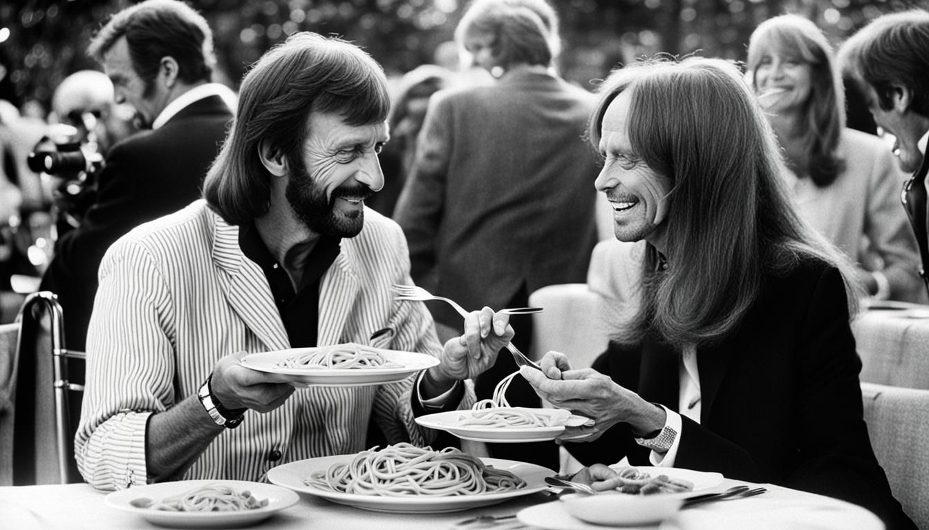 Ringo Starr and Barbara Bach Share Spaghetti