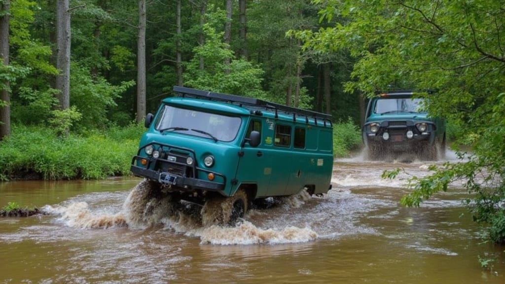 Surreal Forest Adventure in Cyberpunk Style