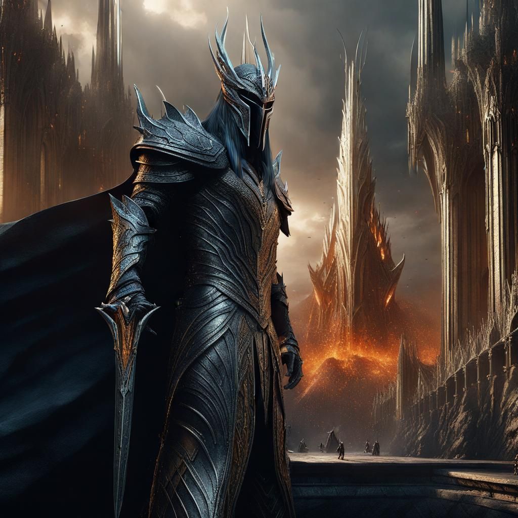 Sauron vs. Celebrimbor: Detailed Fantasy Concept Art