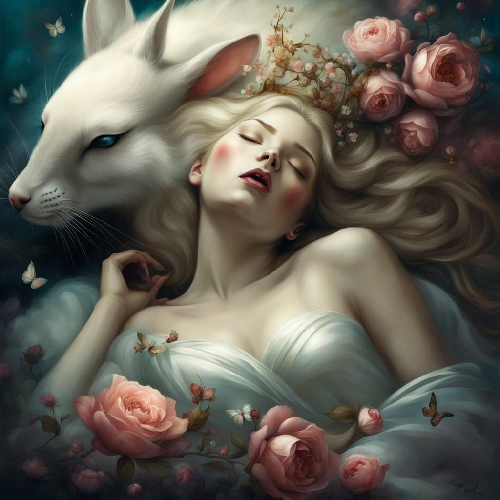 Sleeping Beauty in Anime Style