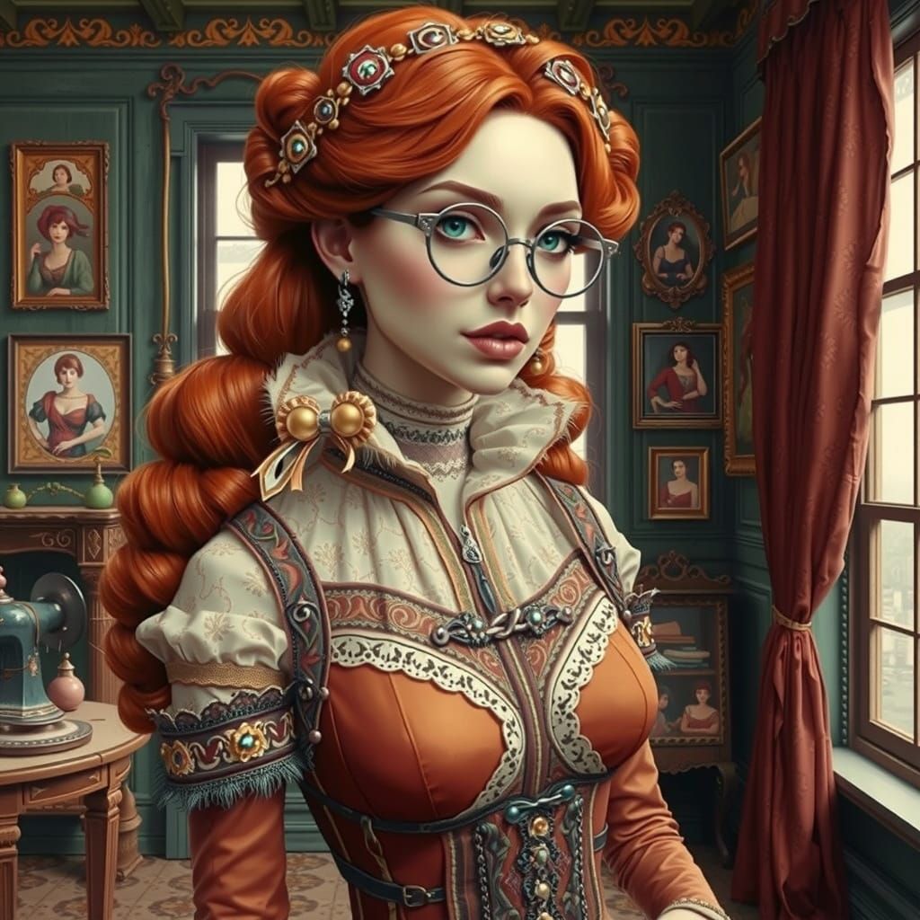 Seamstress in Old-World Style