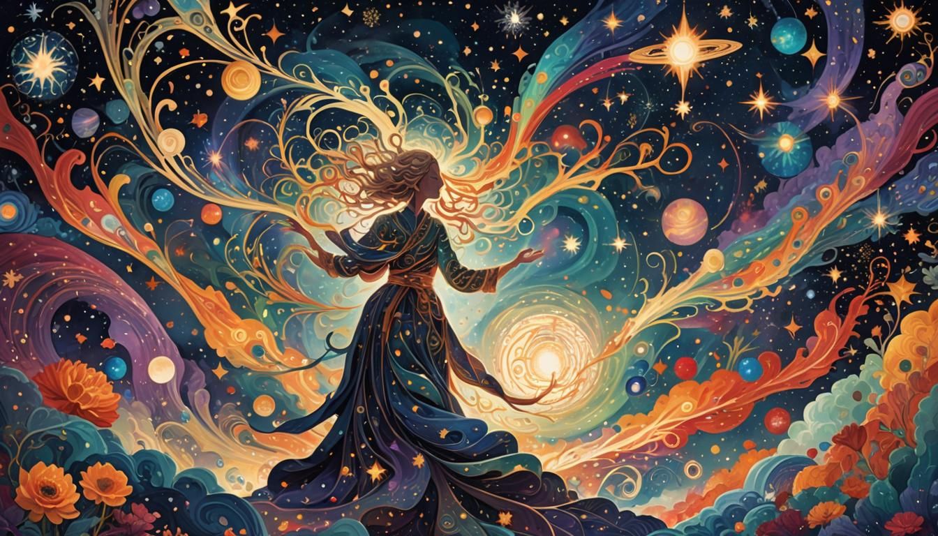 Cosmic Transformation: A Surreal Digital Artwork