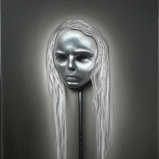 Hyperrealistic Silver Bars in Gothic Werewolf Art