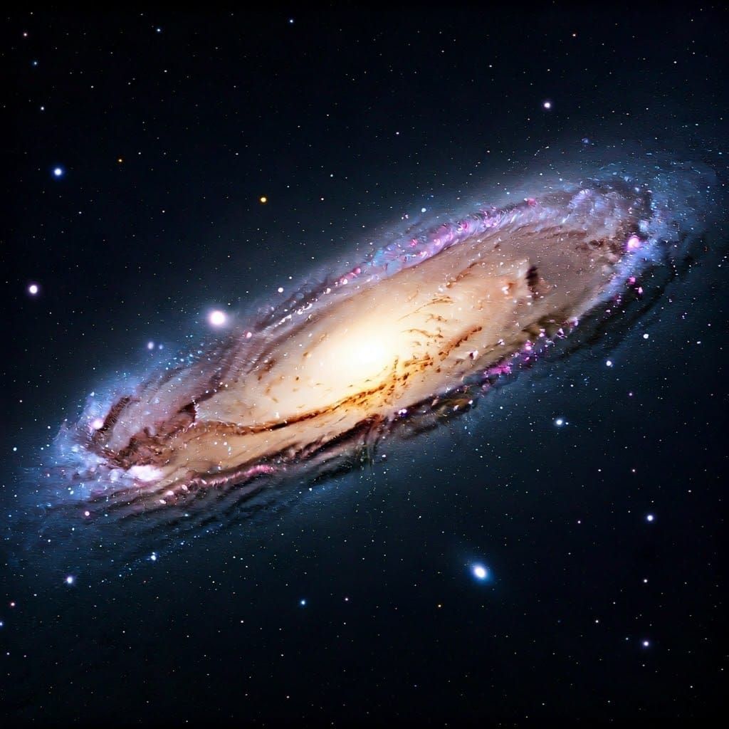 Milky Way Galaxy's Twinkling Stars in Space