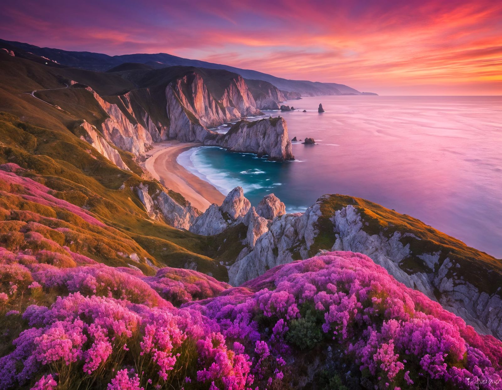 Dramatic Coastal Dawn Landscape