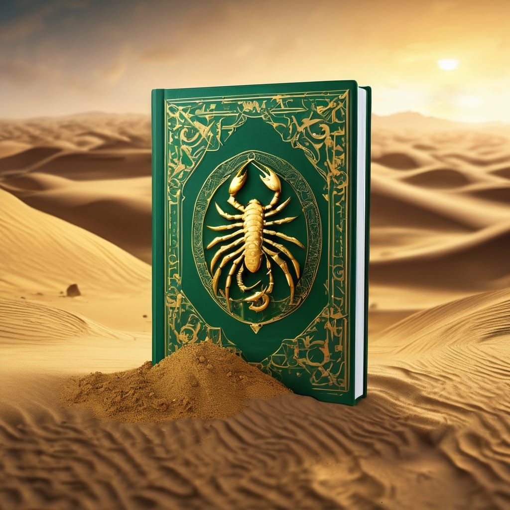 Fantasy Book Cover: The Scorpion Cure in Desert Sands
